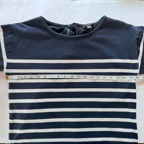 J.Crew Women's Mariner Cloth Bow Back Striped Long Sleeve Top in Navy & White S - Picture 11 of 12